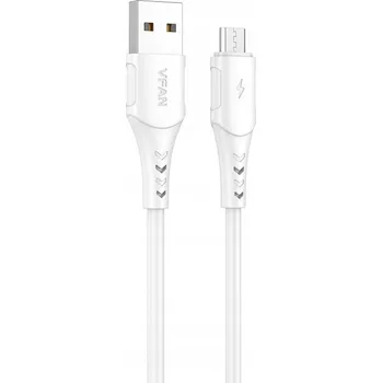 Datový kabel Kabel Vipfan USB - microUSB typ B, 1 m, bílý