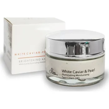 Pleťový krém Sayaz Cosmetics Přírodní zesvětlující hydratační krém 24h bílý kaviár & perla 50 ml