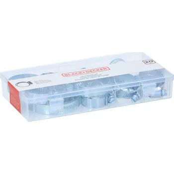 Zahradní hadice Šneková spona upínací svorka 20 ks BLACK + DECKER