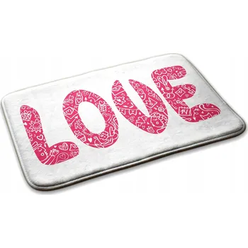 Koberec Dětský kobereček Junior protiskluzový s potiskem Nápis LOVE 75x45 cm
