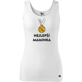 Dámské tílko s potiskem - Nejlepší maminka Velikost: XS, Barva: Bílá
