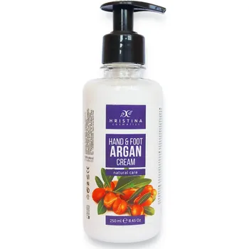 Kosmetika na nohy Hristina Přírodní krém na ruce a nohy s arganovým olejem 250 ml