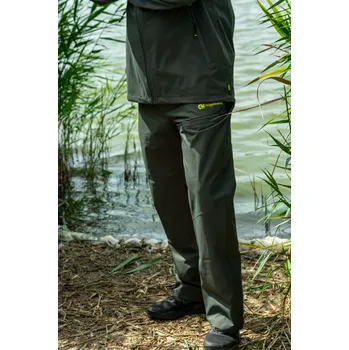 Rybářské oblečení RidgeMonkey Kalhoty APEarel ThermaPro Waterproof Shell Trousers Green Velikost: M