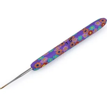 Háček 1,0 mm, se silikonovou rukojetí, se zlatou špičkou