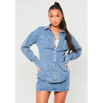 Dámská košile Košile Missy Empire Blue 1116625 6 (2XS)