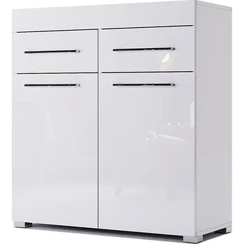 Komoda Komoda 2dv 2š, bílý lesk Amanda