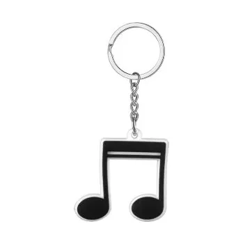 Přívěšek na klíče - černo-bílé dvě noty