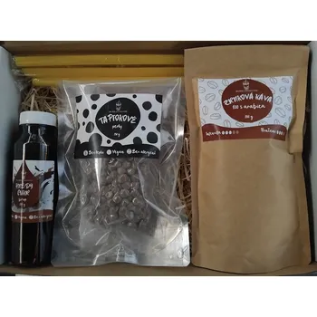 Dárkový potravinový koš Bubbletea4you Brown sugar coffee sada 800 g