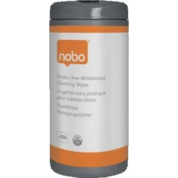 Kancelářský nábytek Nobo Vlhčené čistící ubrousky na popisovací tabule Nobo, 100 ks (recyklovaný obsah) (1915713)