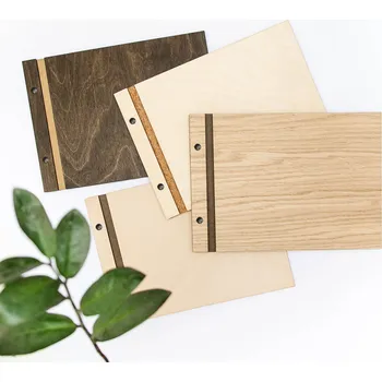 Dědova dílna Dřevěné fotoalbum čisté Počet a barva papírů: Černé - 30 listů, Dřevo: Dub