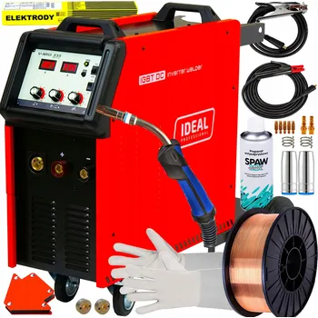 Svářečka Invertorová svářečka Ideal MIG MAG 400V MIGOMAT 330A MMA 4x4 Sada s lahví