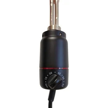 Radiátor Topná tyč PATRONA s termostatem, Černá matná, 150 W