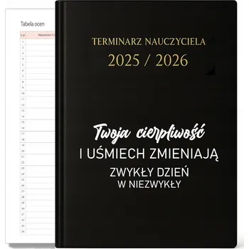 Kalendář Knižkový kalendář pro učitele 2025 A5 FunnyCase černý