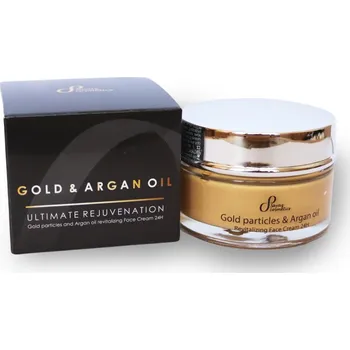Pleťový krém Sayaz Cosmetics Přírodní revitalizující krém na obličej 24h zlaté částice a arganový olej 50 ml