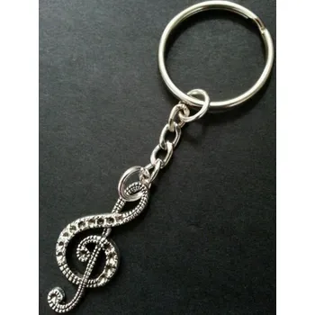 Přívěsek na klíče - ozdobný houslový klíč