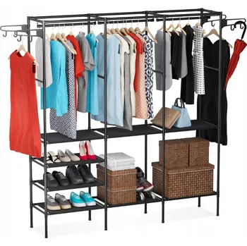 Věšák Stojanový věšák kovový Markadler černý