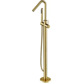 Vodovodní baterie Besco Volně stojící vanová baterie Veo 3.0 ColdMode VB BOX system BG Zlatá kartáčovaná