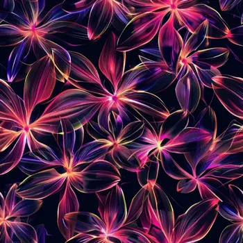 Venezia, Vínové světélkující květy (E)** (Polyesterový úplet Venezia)