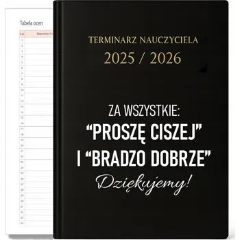 Kalendář Knižkový kalendář pro učitele 2025 A5 FunnyCase černý