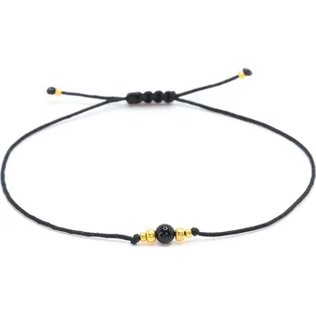 Náramek Sadré Provázkový náramek onyx na černé šňůrce