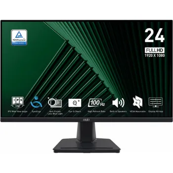 Monitor MSI Pro/MP245G/23,8"/IPS/FHD/100Hz/1ms/Black/2R