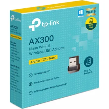 Síťová karta TP-Link Archer TX1U Nano WiFi6 USB adapter (AX300,2,4GHz/5GHz,USB2.0)