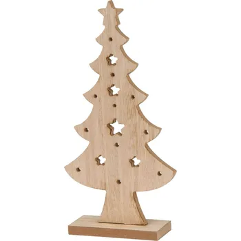 Vánoční dekorace SASKA GARDEN DŘEVĚNÝ DEKORATIVNÍ VÁNOČNÍ STROMEK 32 CM HVĚZDA