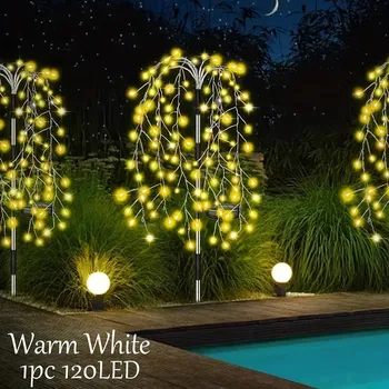 Zahradní dekorace BAF Solární ohňostroj teplá bílá