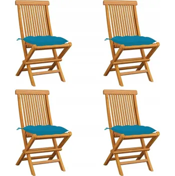 Zahradní židle VidaXL dřevo modrá