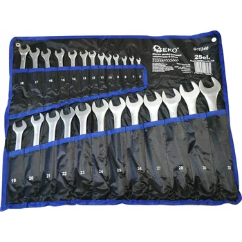 Klíč Sada očkoplochých klíčů, saténový povrch, 25 ks, 6-32 mm, CrV, v plachtě