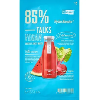 Pleťová maska Missha Talks Vegan Squeeze Hydro Booster Sheet Mask - Veganská pleťová maska 27 g