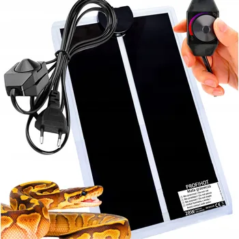 Zabezpečení domácnosti VYHŘÍVACÍ PODLOŽKA S REGULACÍ TEPLOTY PRO TERÁRIUM ROSTLIN SAZENIC 28x53cm 28W