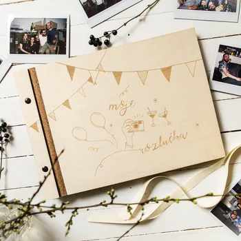 Fotoalbum Dědova dílna Dřevěné fotoalbum Moje rozlučka Počet a barva papírů: Bílé - 30 listů