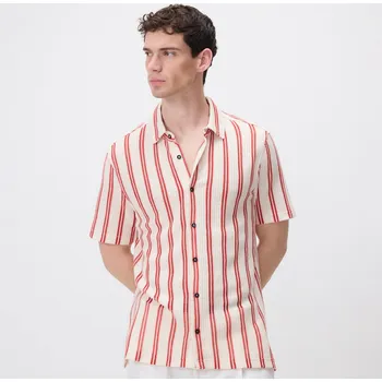 Pánská košile Reserved - Pruhovaná košile regular fit - béžová - 568EF-08X - 568EF-08X-XL