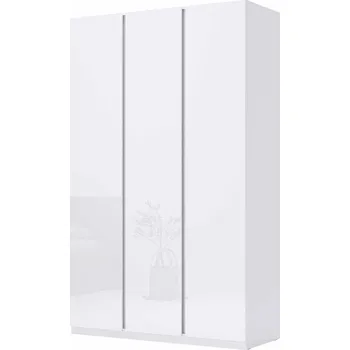 Šatní skříň Skříň 3dv Bez zrcadel Lesklá Bílá Mija