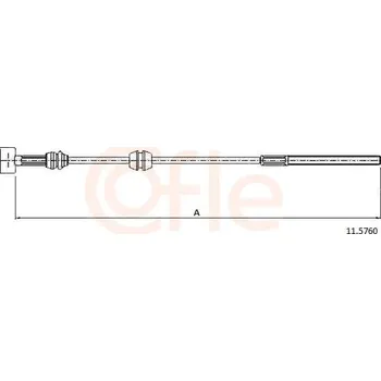 Brzdový systém Tažné lanko, parkovací brzda COFLE 92.11.5760