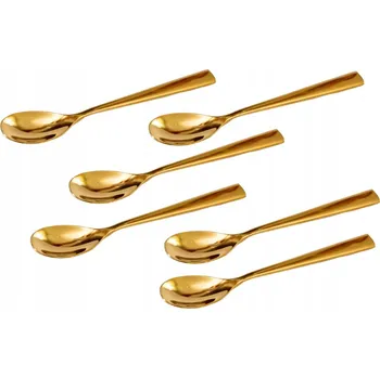 Příbor Zlaté lžičky lžička zlatá na kávu čaj 6 kusů španělské