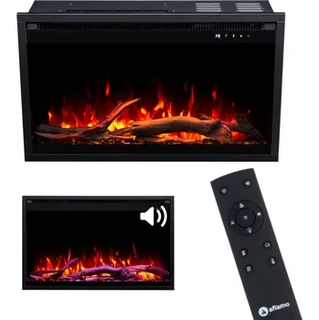 Krb k zabudování Aflamo černý s funkcí topení 1500 W