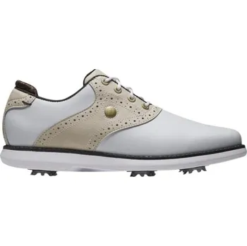 Míčový sport FootJoy Traditions dámské golfové boty, white/tan/black bílé, standardní, se spajky, 41