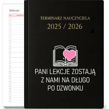 Kalendář Knižkový kalendář pro učitele 2025 A5 FunnyCase černý