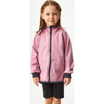 Dívčí bunda Dětská softshellová bunda bez zateplení pružná Basic, Starorůžová Velikost: 134/140