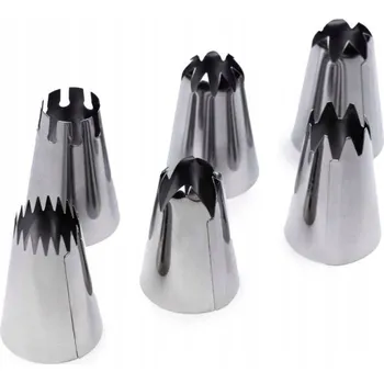 Obraz 6ks Tryska na zdobení koláčků z nerezavějící oceli