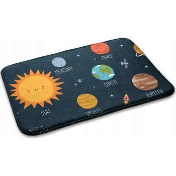 Hrací deka Měkká Hrací Podložka Koberec pro Děti Sluneční Soustava 90x60 cm