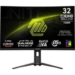 MSI MAG/321CUPDF/31,5"/VA/4K UHD/160Hz/0,5ms/Černá/3R