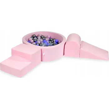 Dětské hřiště Pěnové dětské hřiště s kulatým bazénkem pudrová růžová