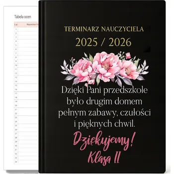 Kalendář Knižkový kalendář pro učitele 2025 A5 FunnyCase černý