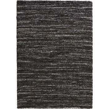 Koberec Šedý grafitový koberec Shaggy s vysokým vlasem do obýváku 200x290 cm