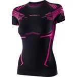 Brubeck Dámské funkční triko Dry s krátkým rukávem Black/Fuchsia - L