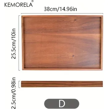 Retro dřevěný servírovací tác na čaj a dezerty | servírovací podnos, dřevěný tác - D