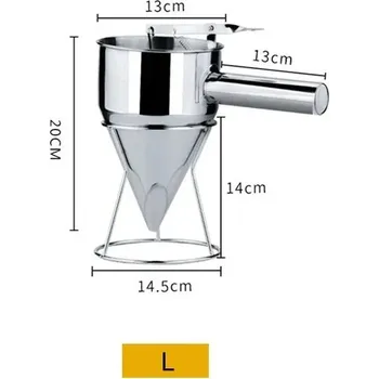 Nerezový dávkovač těsta s držákem pro snadné pečení | kuchyňský dávkovač, pomůcka na pečení - L-1200ml